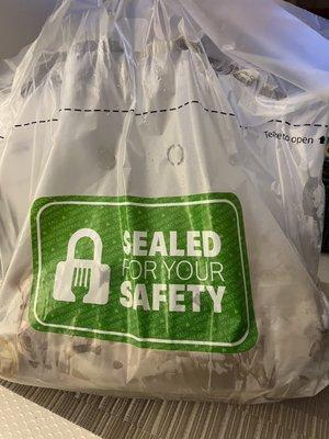 Door Dash sealed bag. No one can steal my fries!