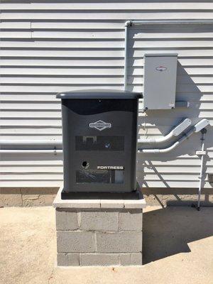 12KW generator on concrete platform on south shore of long island