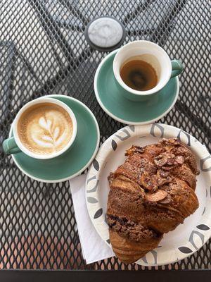 Side car and almond croissant