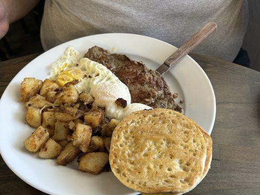 Steak and eggs