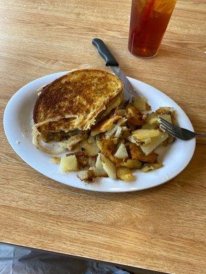 Patty melt and home fries