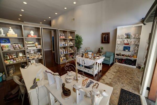 We have a beautiful and unique boutique with healing tools and gifts.