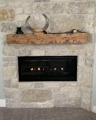 Fireplace installed by Bill's Comfort Systems