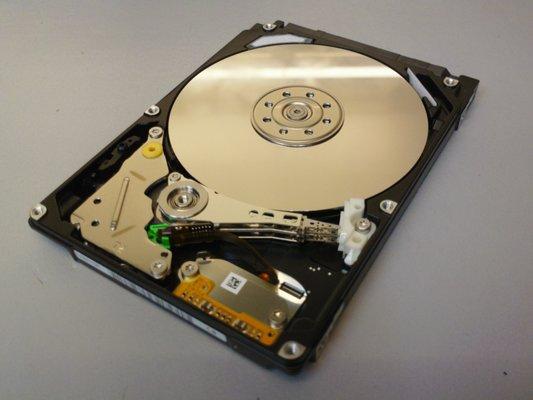 2.5" Hard Drive Opened for Cleanroom Repairs