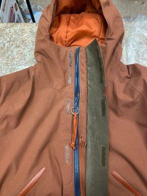 Jacket with zipper repair