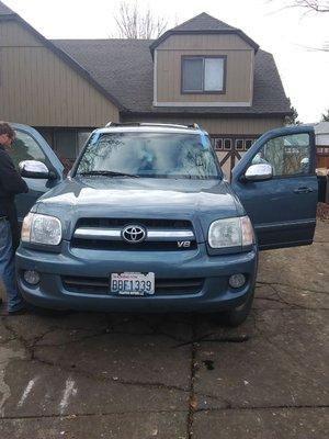 Completed windshield replacement. All work is warrantied.