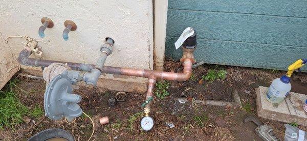 New 1 1/2 inch water pressure reducing valve installation.