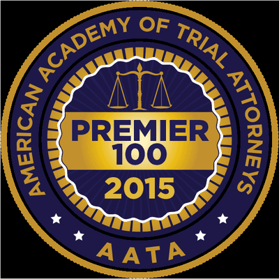 Selected by the AATA for Premier 100 List of Top Civil Attorneys in California for 2015