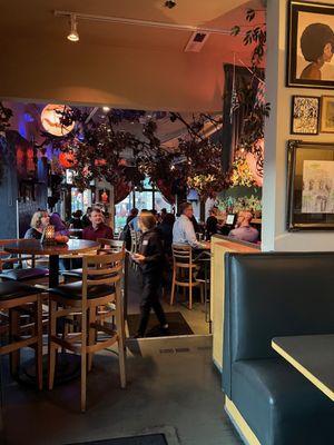 Main floor bar - decorated for Halloween