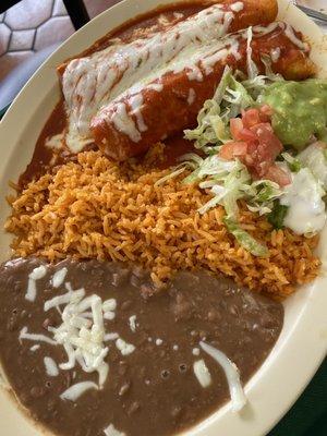 chicken enchilada plate