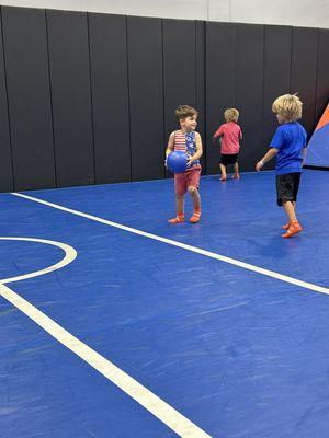 My 5 yr old playing dodgeball