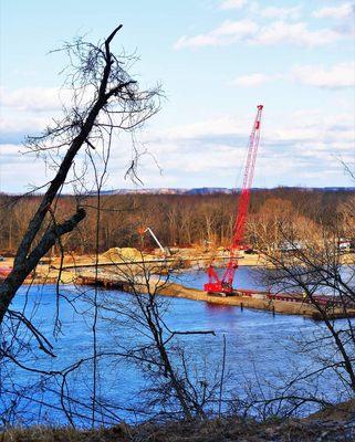 South channel, bridge construction. Paddler's beware!