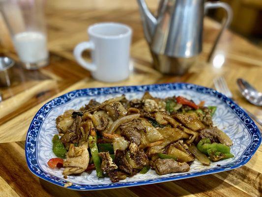 Amazing homemade drunken noodles with beef.