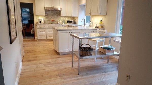 Pleasant Hill, CA  Dining Room Area installed with Birch wood floors A color in Nantucket Mist from Bauhaus Collection