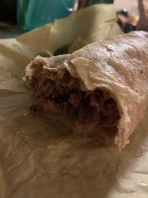 The glorious carnitas burrito