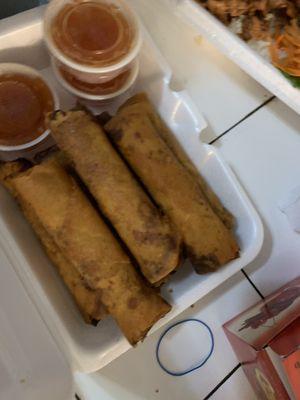 2 orders of chicken egg rolls so good and you have to order these