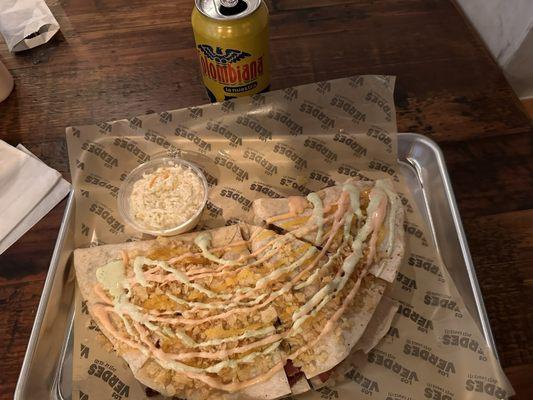 Mixed quesadilla (beef, chicken, bacon)