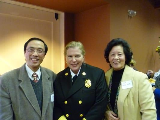 With Chief of the San Francisco Fire Department Joanne Hayes-White