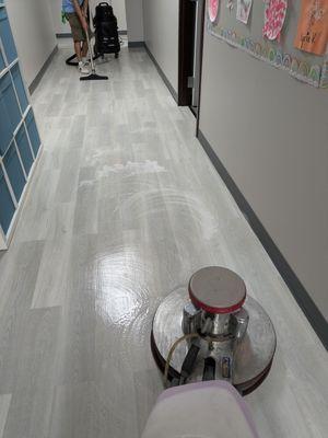 Scrubbing floors