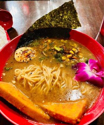 Jerk veggie ramen bowl