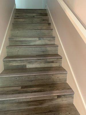 Stairs with luxury vinyl