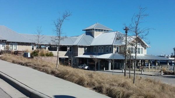 From outside, the Café is on the second floor, they have elevators