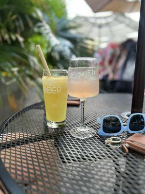 Beer slushee & when doves cry seltzer.