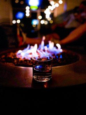 End your night relaxing by a fire with a drink out on our patio!