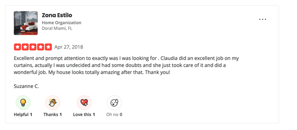 Excelent review from YELP