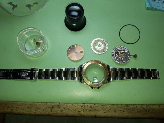 Rolex for service and refinish.