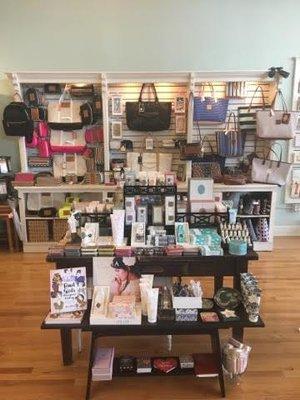 We offer a wide variety of totes, travel accessories as well as lotions and gifts!