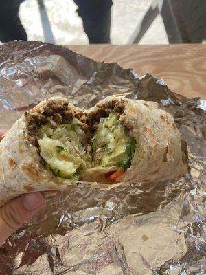 Steak burrito