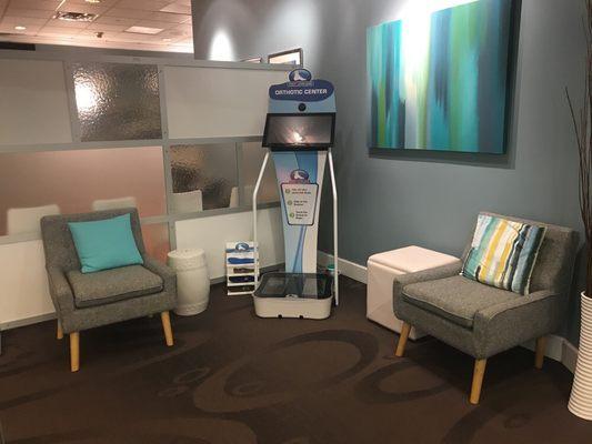 Reception area with new foot scanner