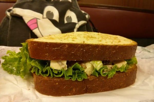 Pecan chicken salad sandwich