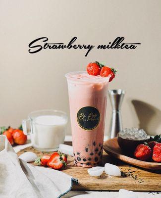 Strawberry milk tea