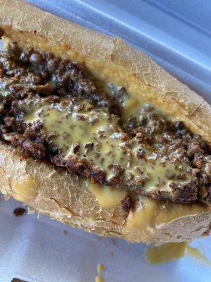 Ground beef with taco seasoning is NOT Philly cheese steak