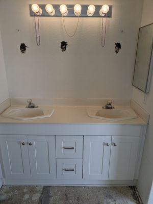 Cabinet and sink install