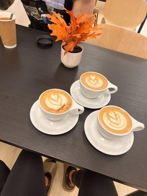 Coffee flight, in latte form