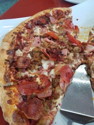 Meat lovers pizza