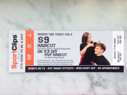 $9 Haircuts for New Clients with Valid ID and $3 off the MVP for returning clients.