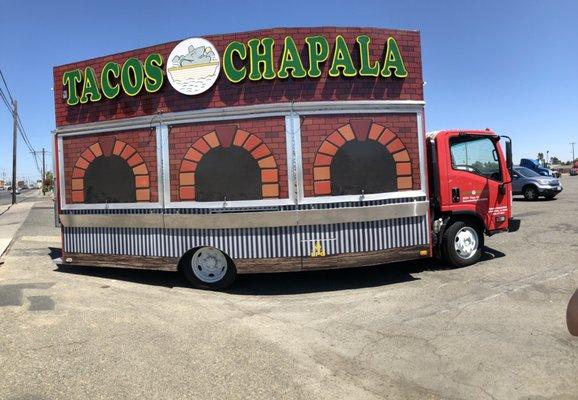 Posted up next to the Valero Truck gas station