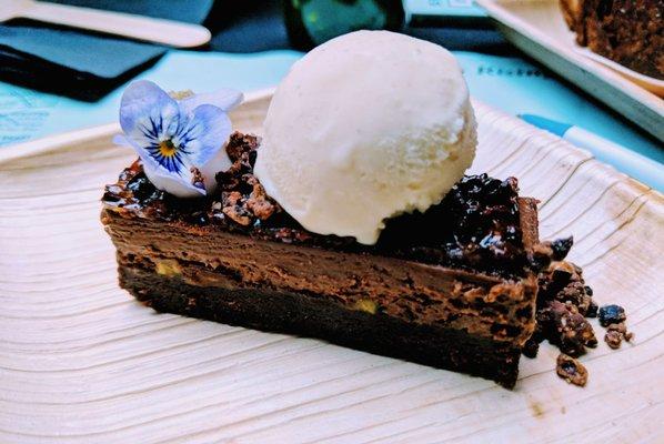 Chocolate Torta - pistachio, bergamot, lemon, cardamom, buckwheat & gelato by Rising Star Chef Leigh Omilinsky of Nico Osteria