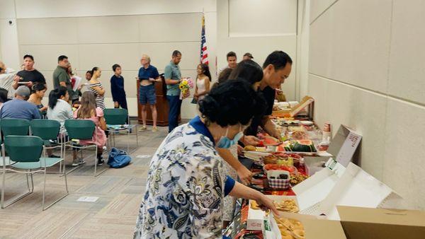 Potluck after the recital