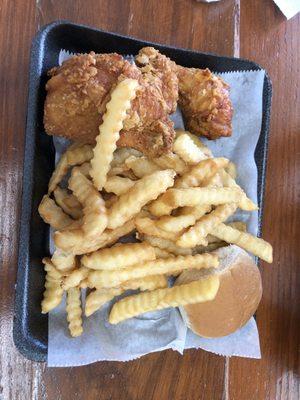 2 piece dark with fries