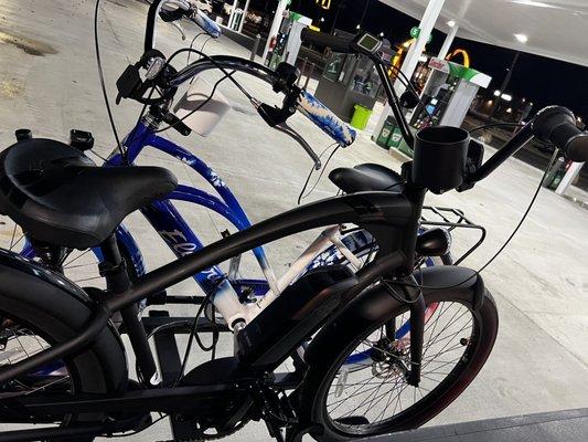 The 3- bicycle rack we purchased for transport.