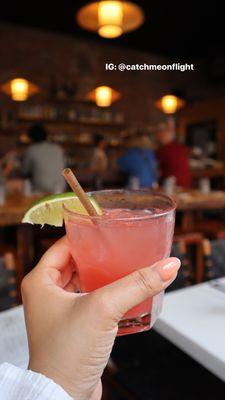 Spicy watermelon margarita.