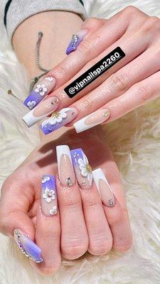 Ombre Nais with 3D flowers