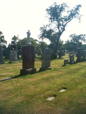 Some of the graves.