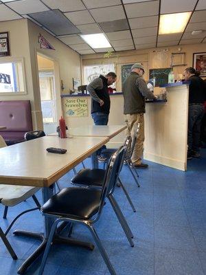 Inside the restaurant