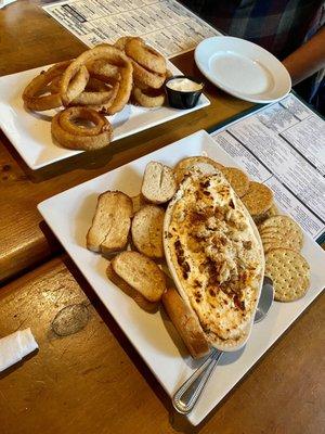 Crab Dip Guinness Onion Rings